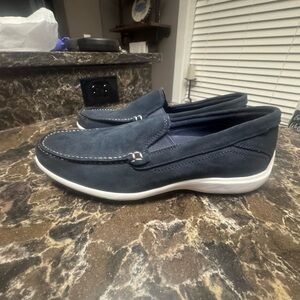 Rockport Sz 11 Shoes Casual Loafer Men’s Navy Blue New leather suede